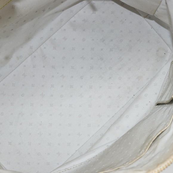 LOUIS VUITTON Suhari Lockit MM Hand Bag Leather White M91874 LV Auth BA6191