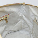 LOUIS VUITTON Suhari Lockit MM Hand Bag Leather White M91874 LV Auth BA6191-22