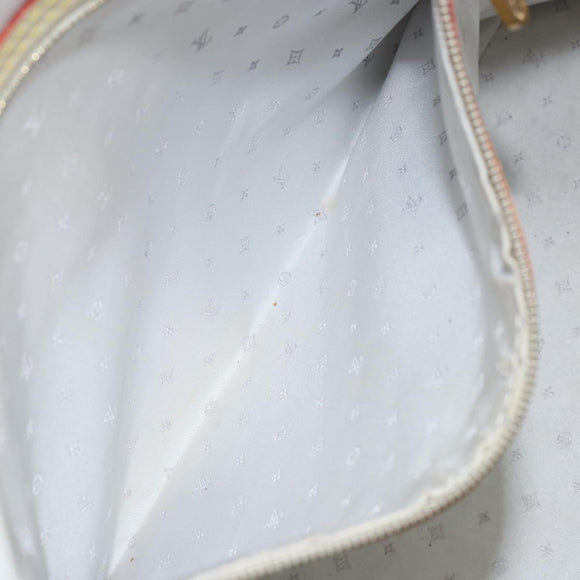 LOUIS VUITTON Suhari Lockit MM Hand Bag Leather White M91874 LV Auth BA6191