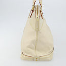 LOUIS VUITTON Suhari Lockit MM Hand Bag Leather White M91874 LV Auth BA6191-3