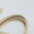 LOUIS VUITTON Suhari Lockit MM Hand Bag Leather White M91874 LV Auth BA6191-8