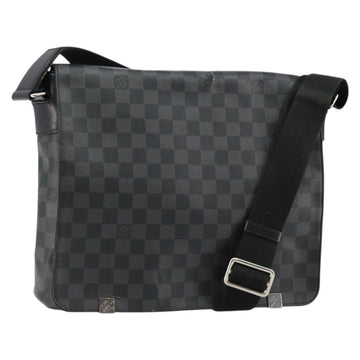 LOUIS VUITTON Damier Graphite District MM Shoulder Bag N41272 LV Auth BA6198