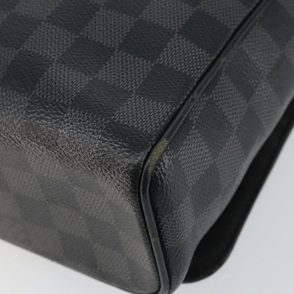 LOUIS VUITTON Damier Graphite District MM Shoulder Bag N41272 LV Auth BA6198