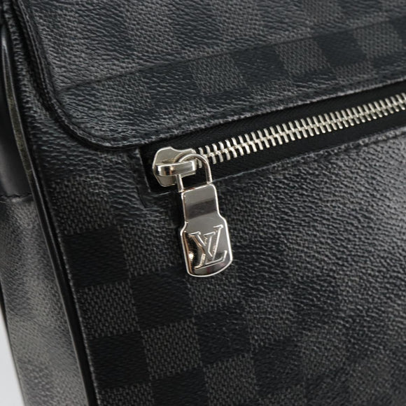 LOUIS VUITTON Damier Graphite District MM Shoulder Bag N41272 LV Auth BA6198