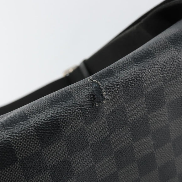 LOUIS VUITTON Damier Graphite District MM Shoulder Bag N41272 LV Auth BA6198