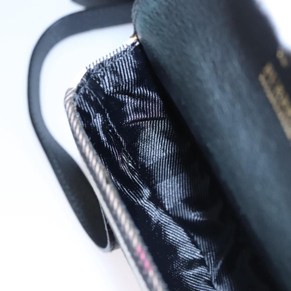 BURBERRY Nova Check Shoulder Bag Canvas Leather Beige Black gold Auth BA620