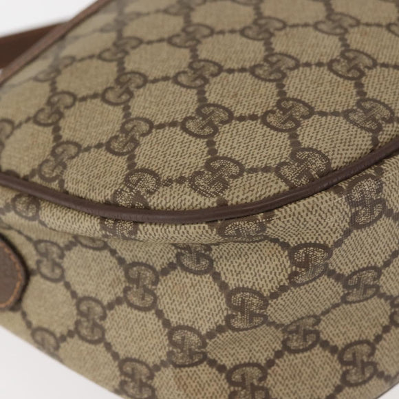 GUCCI GG Supreme Web Sherry Line Shoulder Bag PVC Beige 89 02 077 Auth BA6200