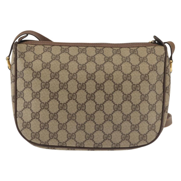 GUCCI GG Supreme Web Sherry Line Shoulder Bag PVC Beige 89 02 077 Auth BA6200