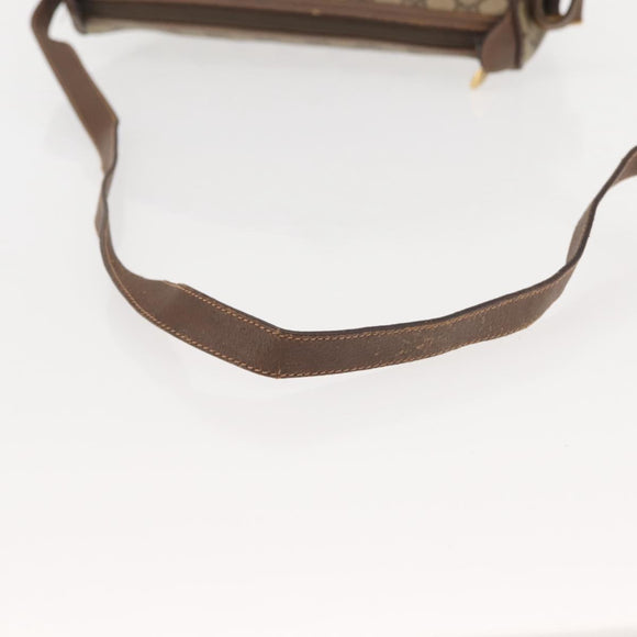 GUCCI GG Supreme Web Sherry Line Shoulder Bag PVC Beige 89 02 077 Auth BA6200