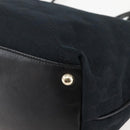 GUCCI GG Canvas Abbey Tote Bag Black Gold 169946 Auth BA6201-13