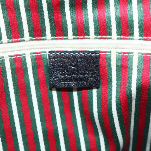 GUCCI GG Canvas Abbey Tote Bag Black Gold 169946 Auth BA6201