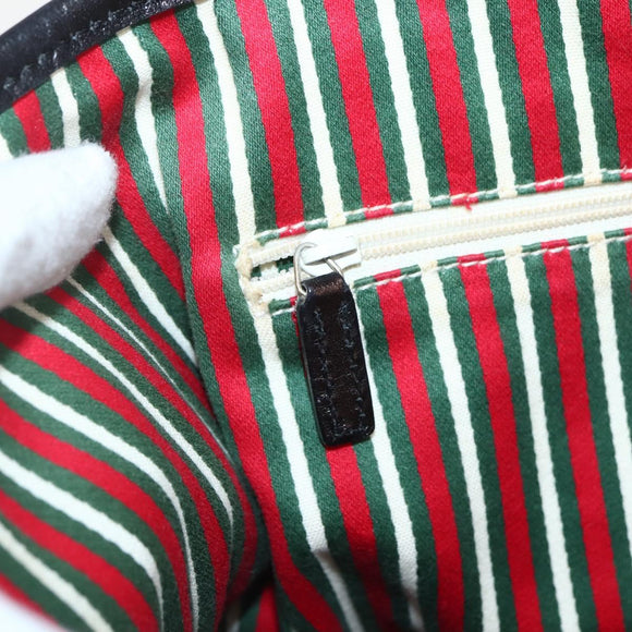 GUCCI GG Canvas Abbey Tote Bag Black Gold 169946 Auth BA6201