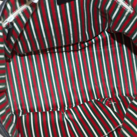 GUCCI GG Canvas Abbey Tote Bag Black Gold 169946 Auth BA6201