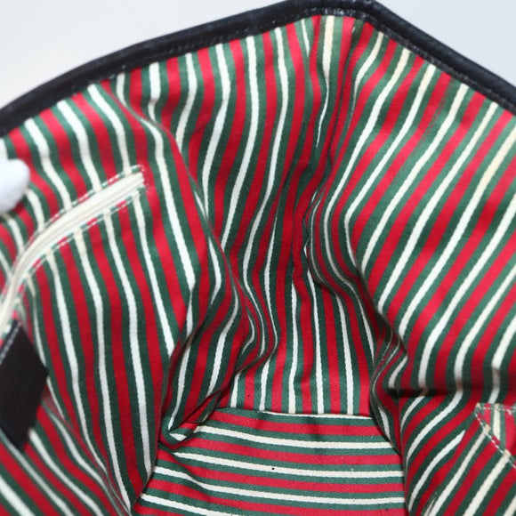 GUCCI GG Canvas Abbey Tote Bag Black Gold 169946 Auth BA6201