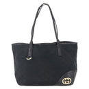 GUCCI GG Canvas Abbey Tote Bag Black Gold 169946 Auth BA6201-2