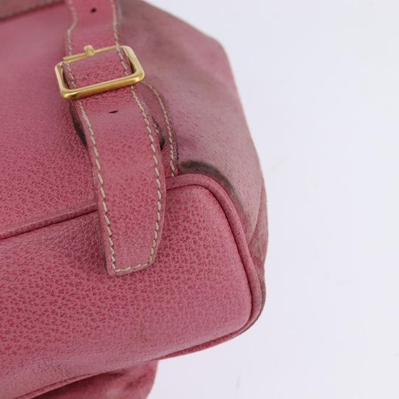 GUCCI Bamboo Backpack Suede Pink Gold 003 2034 0030 Auth BA6202