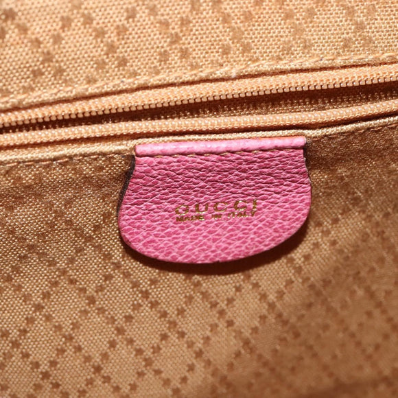 GUCCI Bamboo Backpack Suede Pink Gold 003 2034 0030 Auth BA6202