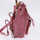 GUCCI Bamboo Backpack Suede Pink Gold 003 2034 0030 Auth BA6202-5