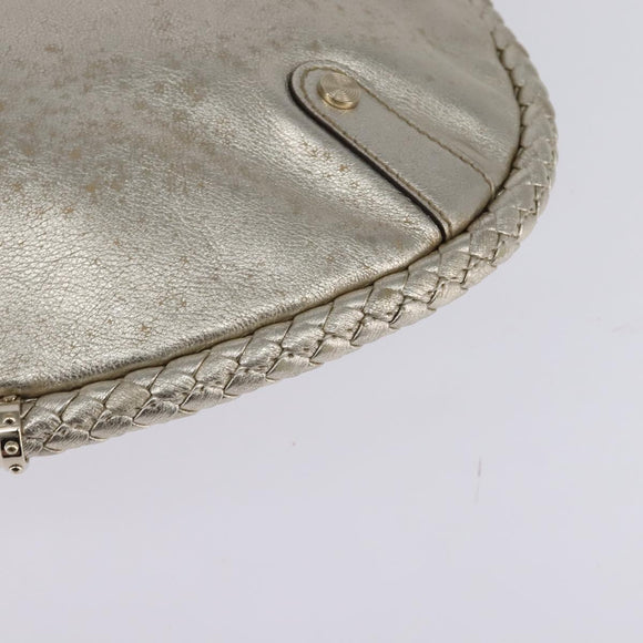 GUCCI Interlocking Shoulder Bag Leather Champagne Gold 167732 Auth BA6203