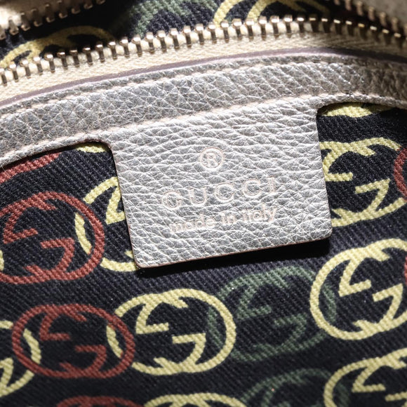 GUCCI Interlocking Schoudertas Leer Champagne Goud 167732 Auth BA6203