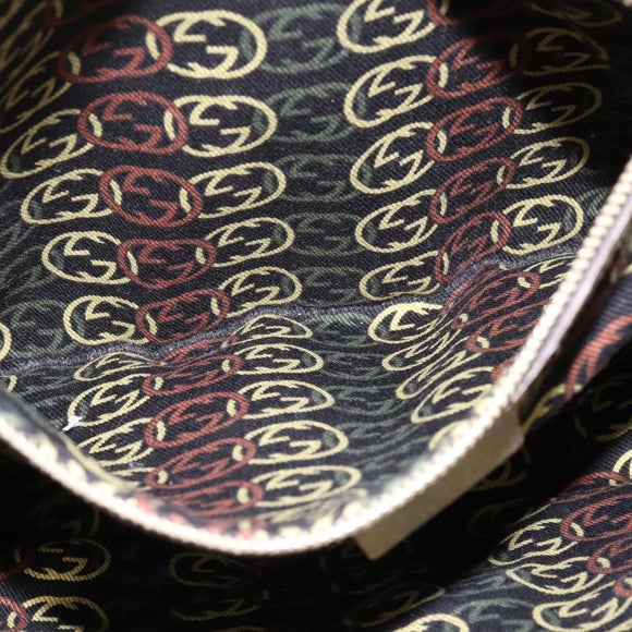 GUCCI Interlocking Shoulder Bag Leather Champagne Gold 167732 Auth BA6203