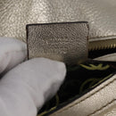 GUCCI Interlocking Schoudertas Leer Champagne Goud 167732 Auth BA6203-12