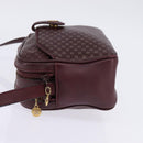 CELINE Macadam Canvas Shoulder Bag Bordeaux Gold Auth BA6206-3