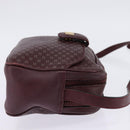 CELINE Macadam Canvas Shoulder Bag Bordeaux Gold Auth BA6206-4