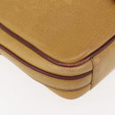 CARTIER Shoulder Bag Leather Beige Gold Auth BA6209-9