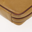 CARTIER Shoulder Bag Leather Beige Gold Auth BA6209-14