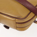 CARTIER Shoulder Bag Leather Beige Gold Auth BA6209-16