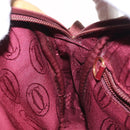 CARTIER Shoulder Bag Leather Beige Gold Auth BA6209-20