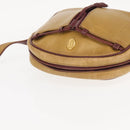 CARTIER Shoulder Bag Leather Beige Gold Auth BA6209-6