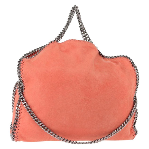 Stella MacCartney Falabella Chain Shoulder Bag Suede Orange 234387 Auth BA6211