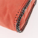 Stella MacCartney Falabella Chain Shoulder Bag Suede Orange 234387 Auth BA6211-14