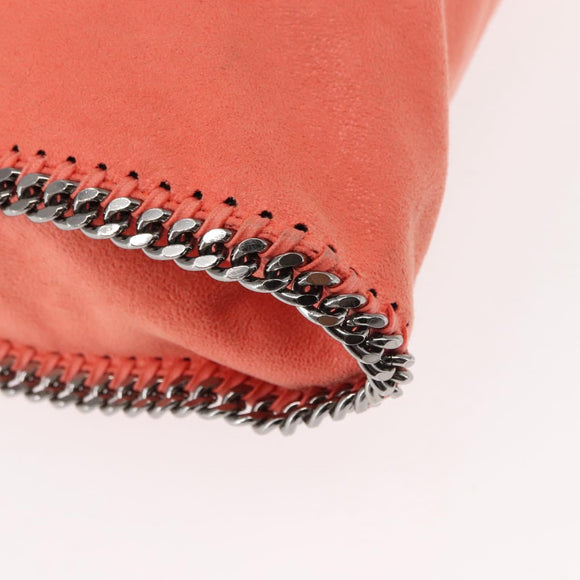 Stella MacCartney Falabella Chain Shoulder Bag Suede Orange 234387 Auth BA6211