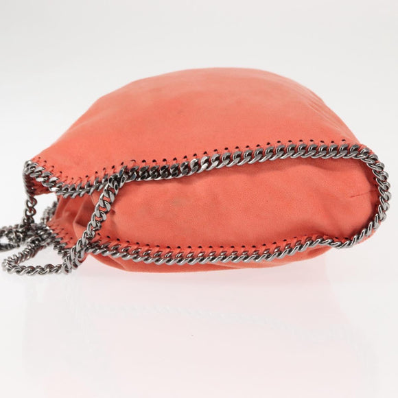 Stella MacCartney Falabella Chain Shoulder Bag Suede Orange 234387 Auth BA6211