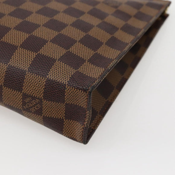 LOUIS VUITTON Damier Ebene Poche Toilette 26 Pouch N47543 LV Auth BA6219