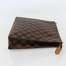 LOUIS VUITTON Damier Ebene Poche Toilette 26 Pouch N47543 LV Auth BA6219-3