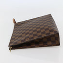 LOUIS VUITTON Damier Ebene Poche Toilette 26 Pouch N47543 LV Auth BA6219-4