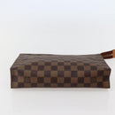 LOUIS VUITTON Damier Ebene Poche Toilette 26 Pouch N47543 LV Auth BA6219-6