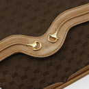 GUCCI Micro GG Canvas Shoulder Bag Brown Gold Auth BA6220-18