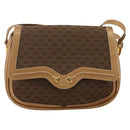 GUCCI Micro GG Canvas Shoulder Bag Brown Gold Auth BA6220-13