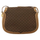 GUCCI Micro GG Canvas Shoulder Bag Brown Gold Auth BA6220-2