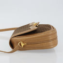 GUCCI Micro GG Canvas Shoulder Bag Brown Gold Auth BA6220-4