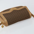 GUCCI Micro GG Canvas Shoulder Bag Brown Gold Auth BA6220-6