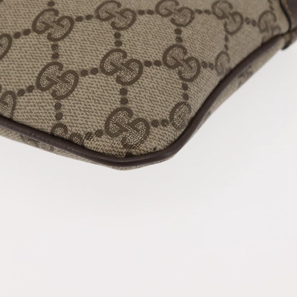 GUCCI GG Supreme Web Sherry Line Bag PVC Beige Gold Red 904 02 047 Auth BA6221