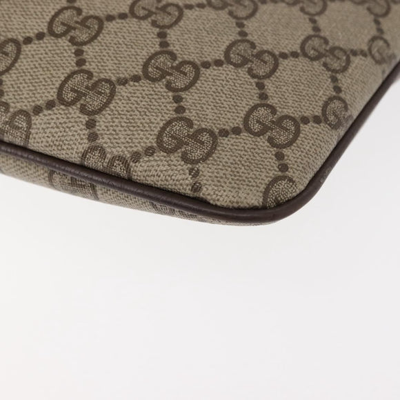 GUCCI GG Supreme Web Sherry Line Bag PVC Beige Gold Red 904 02 047 Auth BA6221