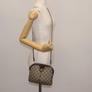 GUCCI GG Supreme Web Sherry Line Bag PVC Beige Gold Red 904 02 047 Auth BA6221-21
