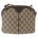 GUCCI GG Supreme Web Sherry Line Bag PVC Beige Gold Red 904 02 047 Auth BA6221-2